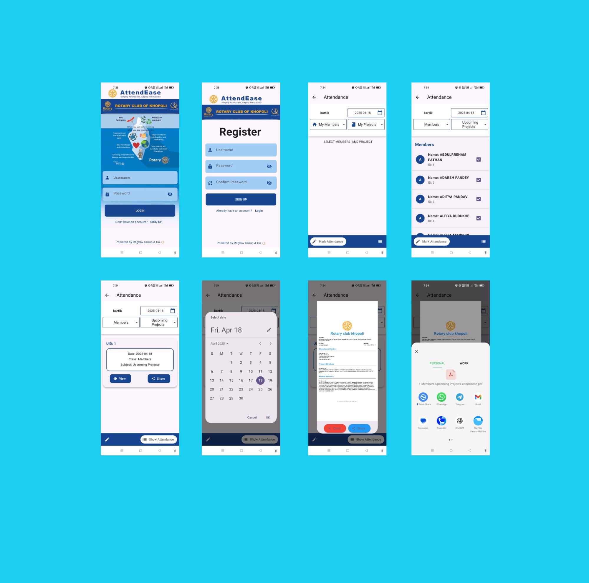 AttendEase — Rotary Club Attendance App