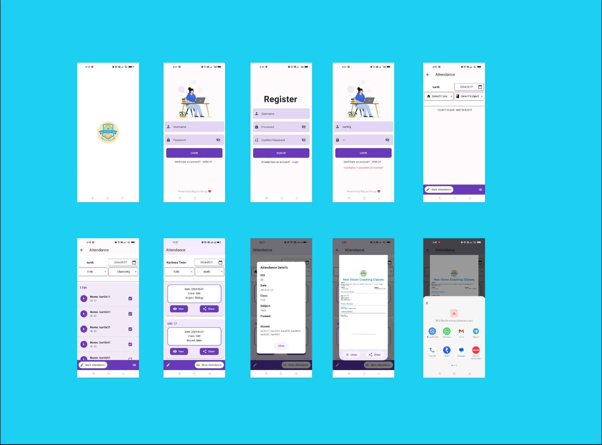 Student Attendance App for Coaching Classes